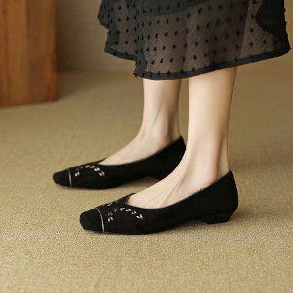 Handcrafted Genuine Leather Women’s Shoes: Luxury Elegance(EcqiHL-8108)