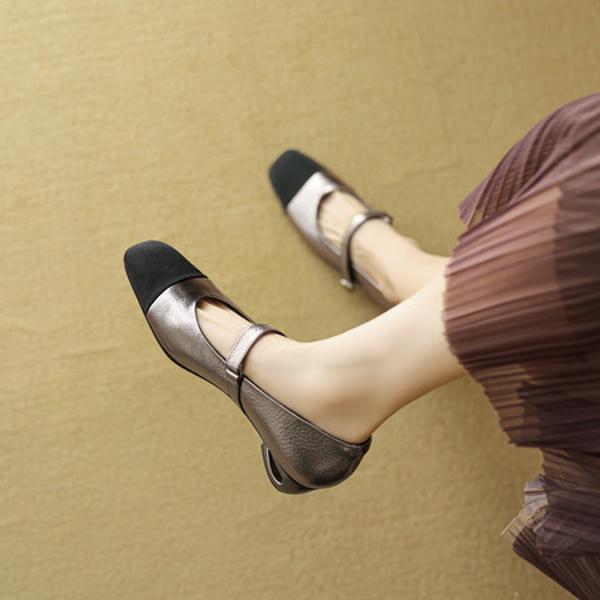 Exquisite Handcrafted Leather Pumps for Elegance(EcqiHL-8130)