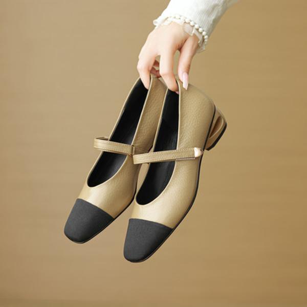 Exquisite Handcrafted Leather Pumps for Elegance(EcqiHL-8130)