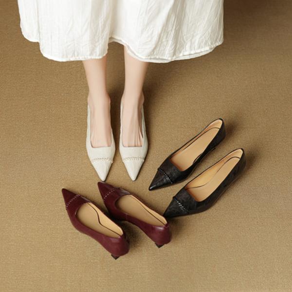 Handcrafted Luxury Leather Women's Shoes, Exquisite Craftsmanship(EcqiHC-8180)