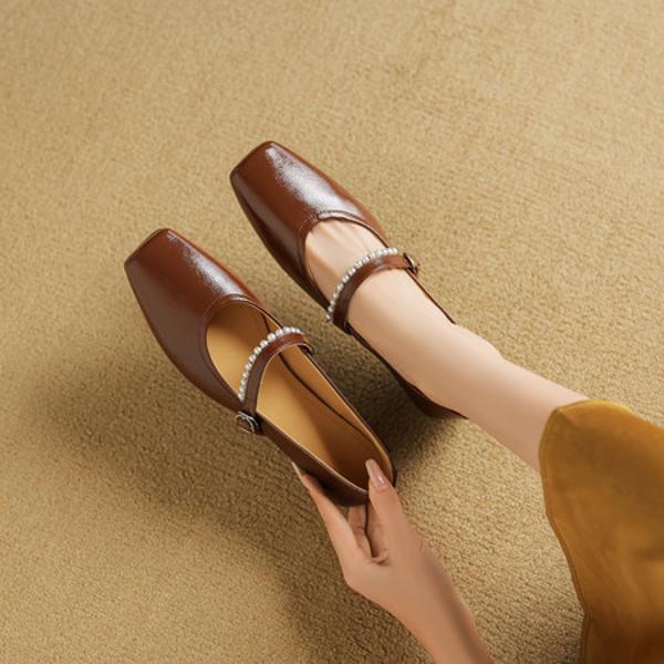 Exquisite Handcrafted Leather Women's Shoes: Luxury Elegance(EcqiHL-8201)