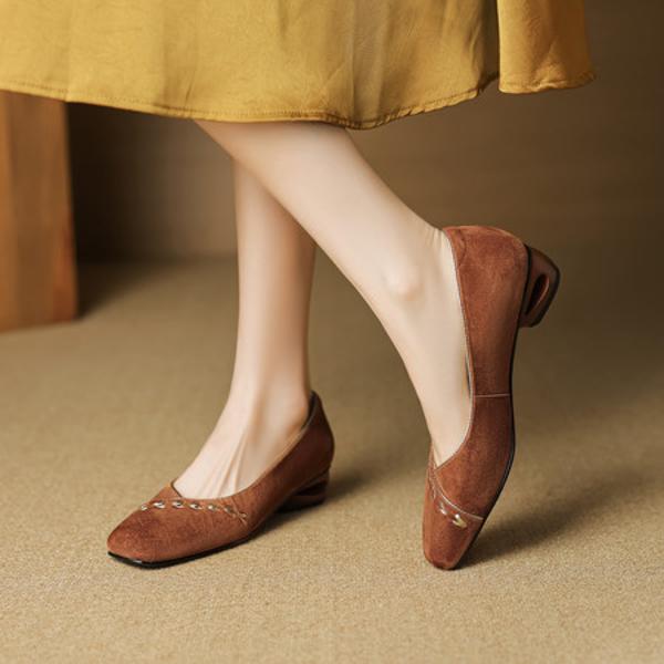 Exquisite Handcrafted Leather Shoes for Elegant Women(EcqiHL-8195)