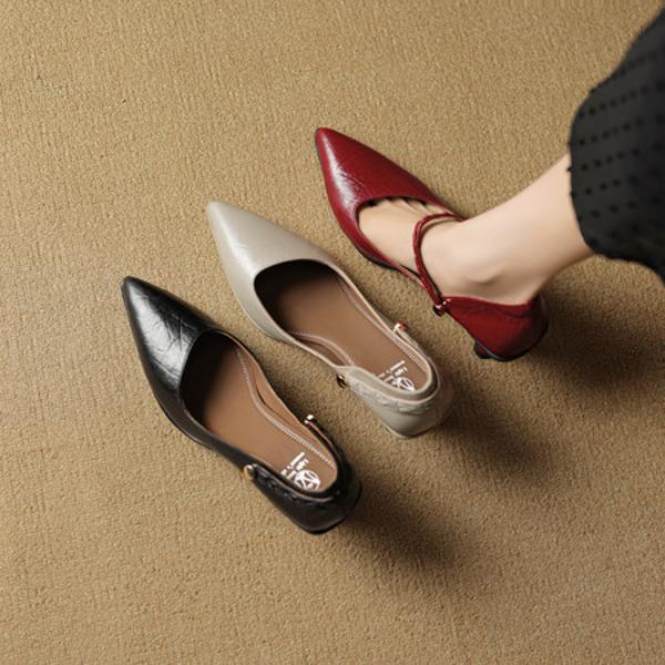 Handcrafted Luxury Leather Women's Shoes: Elegance in Every Stitch(EcqiHL-8178)