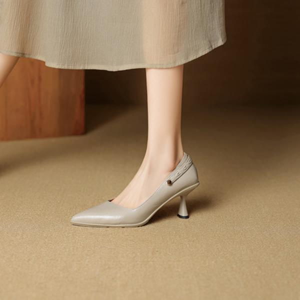 Handcrafted Luxury Leather Women's Shoes: Elegance in Every Stitch(EcqiHL-8178)