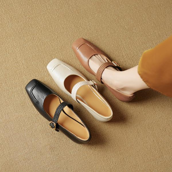 Handcrafted Luxury Leather Women's Shoes, Exquisite Quality(EcqiH-8185)