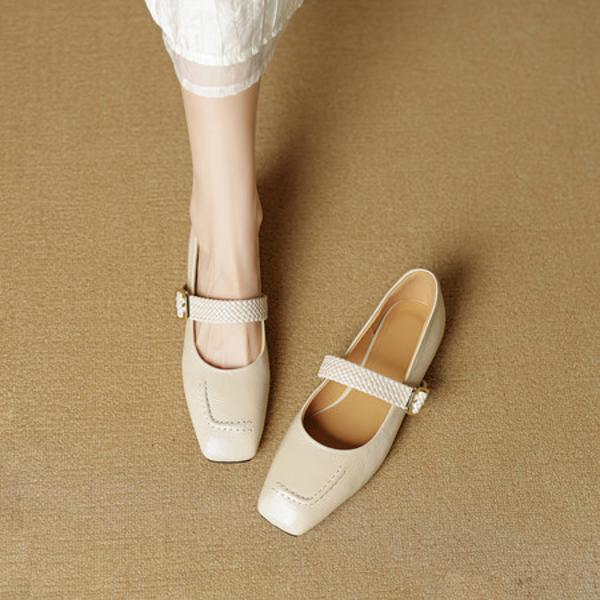 Handcrafted Luxury Leather Women's Shoes, Exquisite Quality(EcqiH-8185)