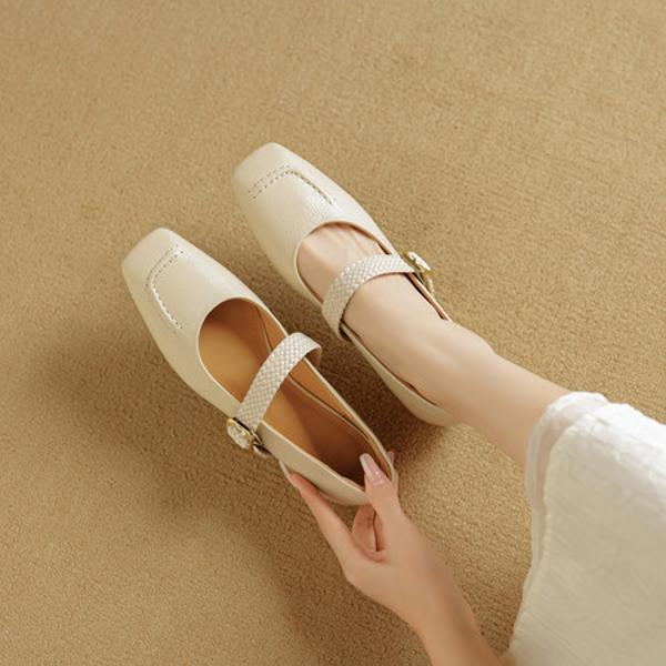 Handcrafted Luxury Leather Women's Shoes, Exquisite Quality(EcqiH-8185)