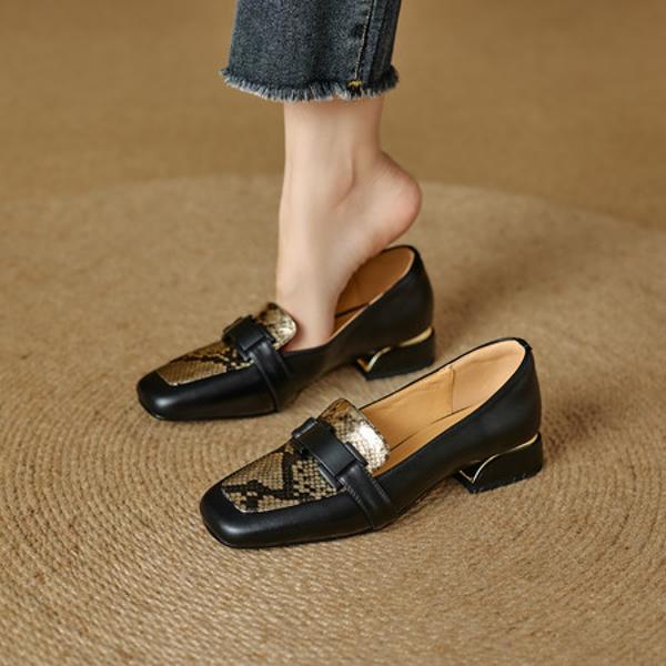 Elegant Handcrafted Genuine Leather Women’s Shoes - Luxurious Craftsmanship(EcqiH-8208)