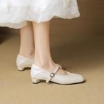 Elegant Handcrafted Leather Women's Shoes - Luxury Craftsmanship(EcqiHC-8228)