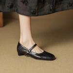 Elegant Handcrafted Leather Women's Shoes - Luxury Craftsmanship(EcqiHC-8228)