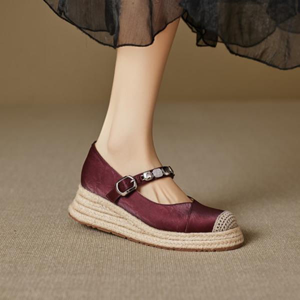 Handcrafted Leather Women's Shoes: Luxury Elegance and Quality(EcqiH-8232)