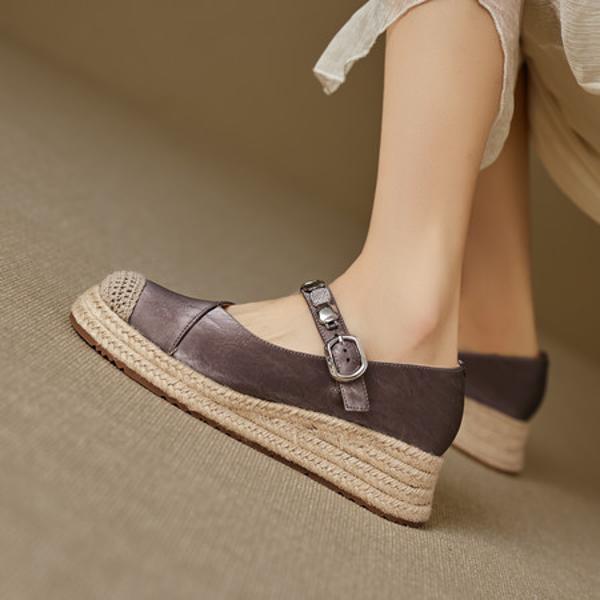 Handcrafted Leather Women's Shoes: Luxury Elegance and Quality(EcqiH-8232)