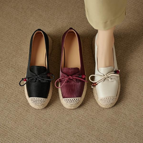 Elegant Handmade Leather Woman Shoes – Luxurious Craftsmanship(EcqiH-8265)