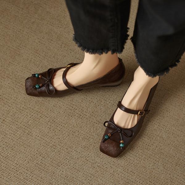 Exquisite Handcrafted Leather Shoes for Elegant Women(EcqiH-8296)