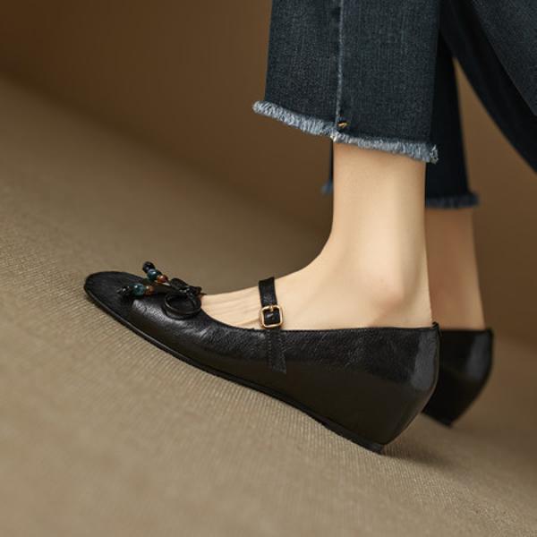 Exquisite Handcrafted Leather Shoes for Elegant Women(EcqiH-8296)