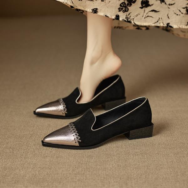 Handcrafted Leather Women's Shoes: Elegance in Every Stitch(EcqiHL-8289)