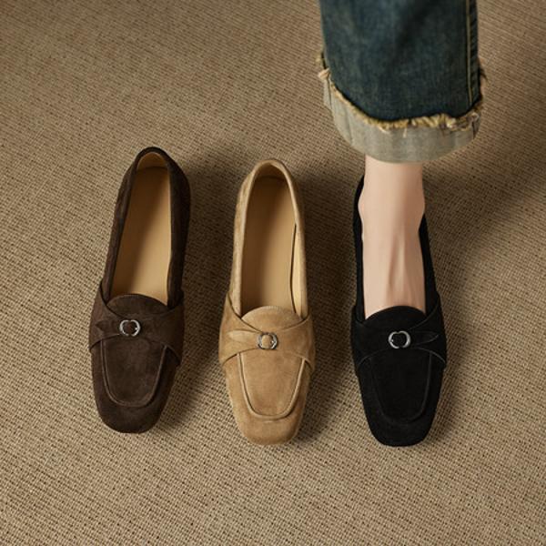 Handcrafted Luxury Genuine Leather Women's Shoes: Elegance in Every Stitch(EcqiHC-8285)