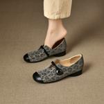 Elegant Handmade Leather Women's Shoes: Luxury Craftsmanship(EcqiH-8300)