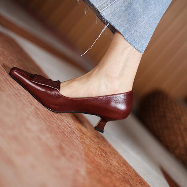 Exquisite Handmade Leather Women's Shoes: A Touch of Luxury and Elegance(Edamaijia9023)