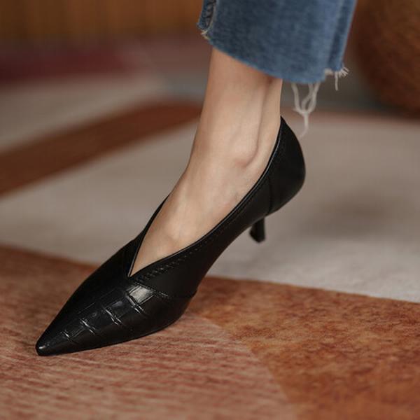 Elegant Handcrafted Genuine Leather Women's Shoes - Luxury Artistry(Edamaijia8056)
