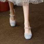 Handcrafted Genuine Leather Pumps: Elegant Luxury Craftsmanship(Edamaijia9186)