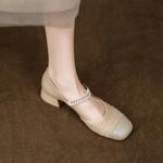 Handcrafted Genuine Leather Pumps: Elegant Luxury Craftsmanship(Edamaijia9186)