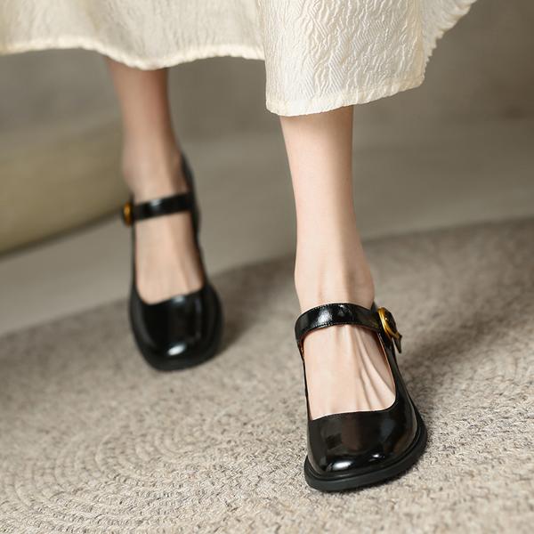 Elegant Handmade Genuine Leather Women's Shoes: Luxurious Craftsmanship(Edamaijia9197)