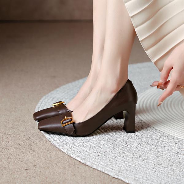 Elegant Handcrafted Leather Women’s Shoes - Luxurious Quality(Edamaijia9015A)