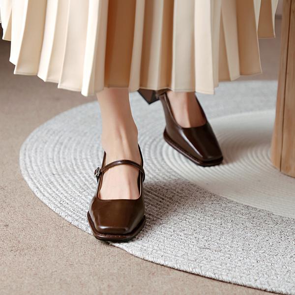 Handcrafted Leather Women's Shoes: Timeless Elegance and Luxury(Edamaijia8629A)