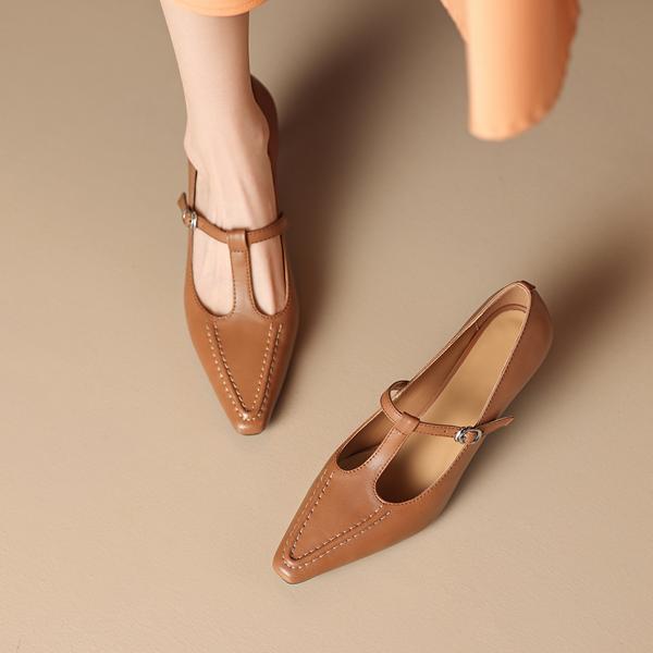 Handcrafted Luxury Leather Women’s Shoes - Elegant Design, Exceptional Quality(Edamaijia81092)