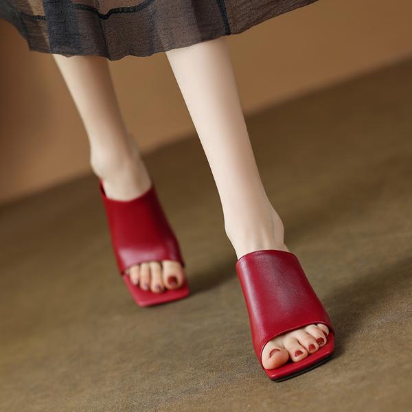 Elegant Handmade Genuine Leather Women's Shoes - Luxurious Craftsmanship(Edamaijia856F)