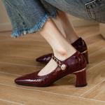 Handcrafted Luxury Leather Women's Shoes: Exquisite Craftsmanship and Elegance(Edamaijia9267F)