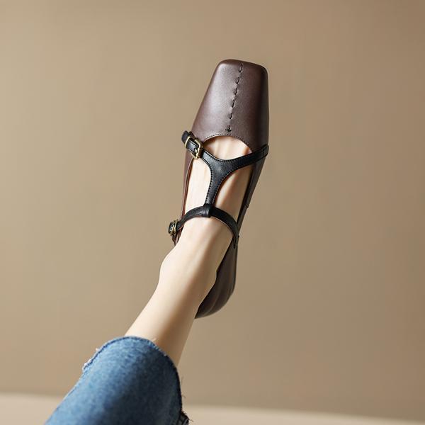 Handcrafted Luxury Genuine Leather Women's Shoes - Elegant Craftsmanship(Edamaijia81629WF)