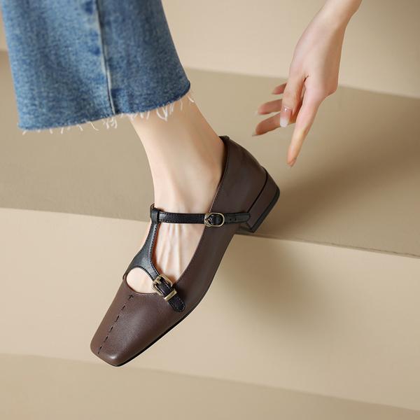 Handcrafted Luxury Genuine Leather Women's Shoes - Elegant Craftsmanship(Edamaijia81629WF)