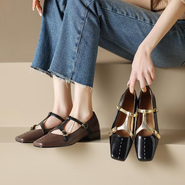 Handcrafted Luxury Genuine Leather Women's Shoes - Elegant Craftsmanship(Edamaijia81629WF)