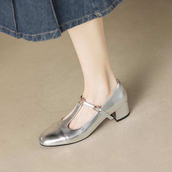 Handcrafted Genuine Leather Women's Shoes - Elegant Luxury Quality(Edamaijia81671F)