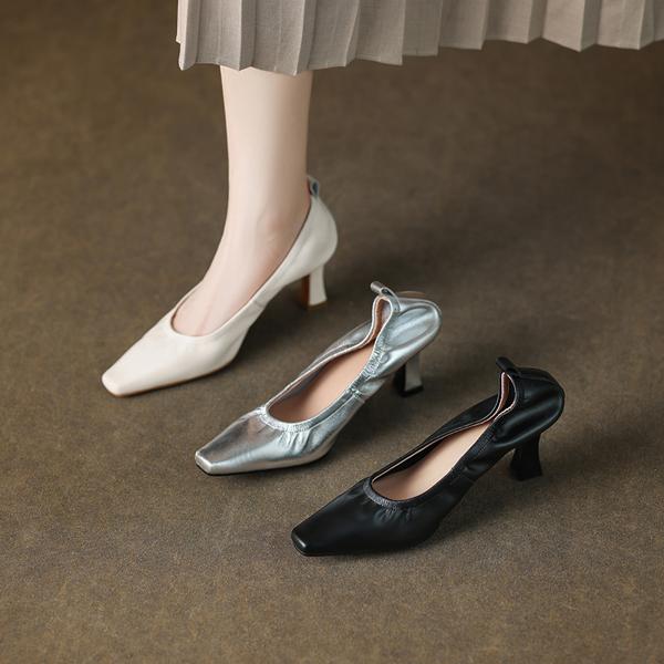 Exquisite Handmade Leather Women's Shoes: Crafted with Luxury and Elegance(Edamaijia81663F)