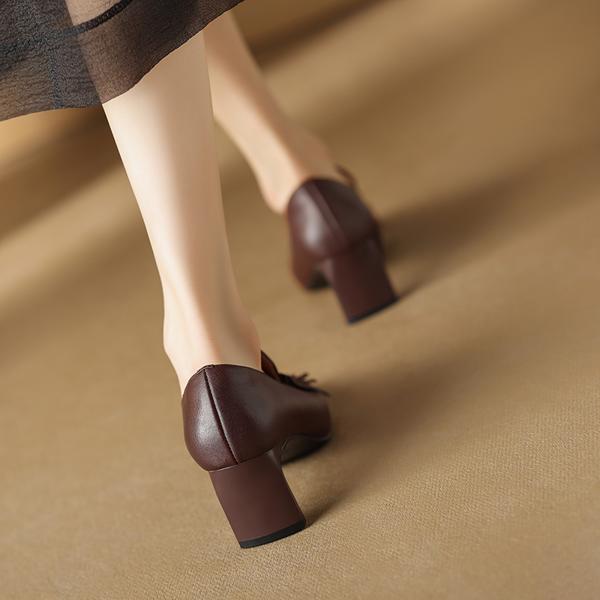 Exquisite Handcrafted Leather Women's Shoes for Elegance(Edamaijia81632F)