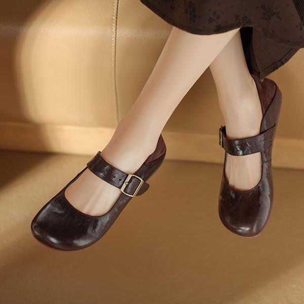 Handcrafted Leather Women's Shoes - Luxurious Elegance(Edamaijia81713WF)