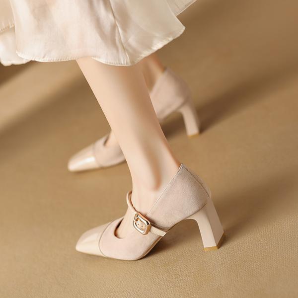 Elegant Handcrafted Leather Women's Shoes: Luxury Quality(Edamaijia9292F)