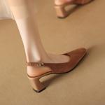 Artisan Leather Women's Shoes: Elegant Luxury Craftsmanship(Edamaijia81780F)