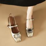 Elegantly Crafted Luxury Leather Handcrafted Women's Shoes(Edamaijia81776W)