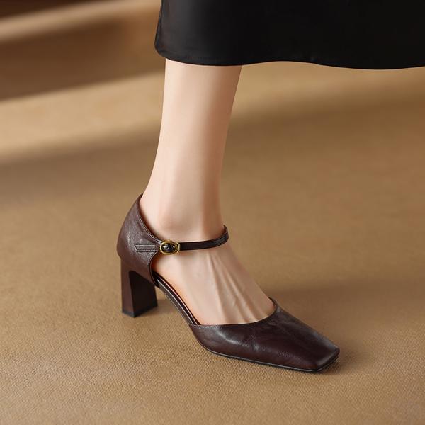 Elegant Handcrafted Genuine Leather Women's Shoe Masterpiece(Edamaijia9299F)