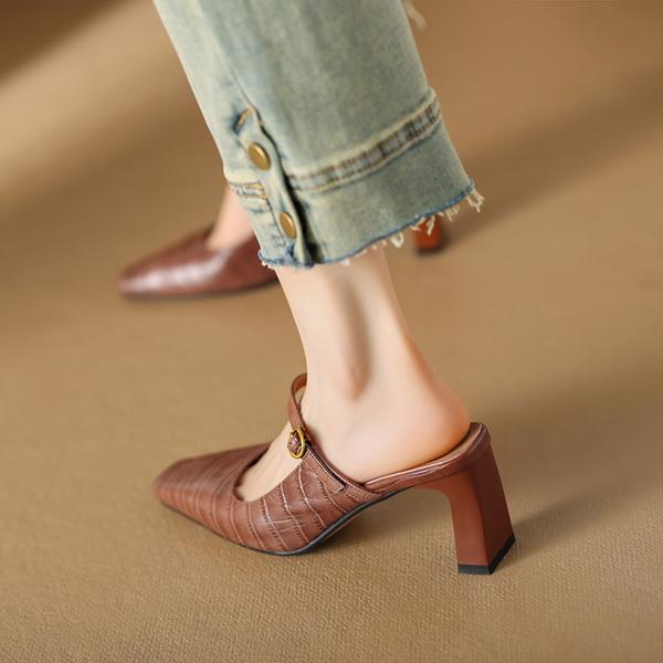 Exquisite Handcrafted Leather Women's Shoes for Timeless Elegance(Edamaijia9306F)