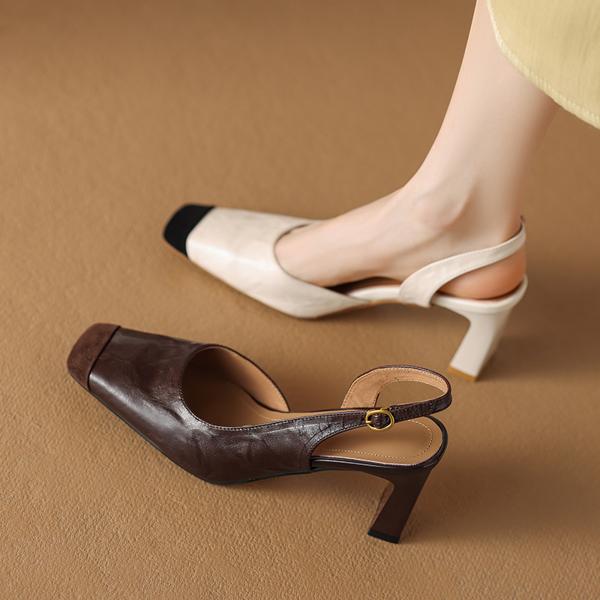 Luxurious Handcrafted Leather Women’s Shoes with Elegance(Edamaijia9312F)