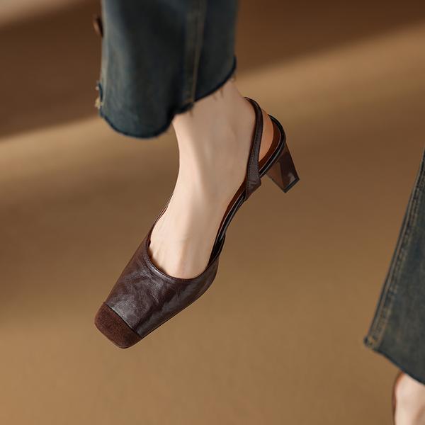 Luxurious Handcrafted Leather Women’s Shoes with Elegance(Edamaijia9312F)