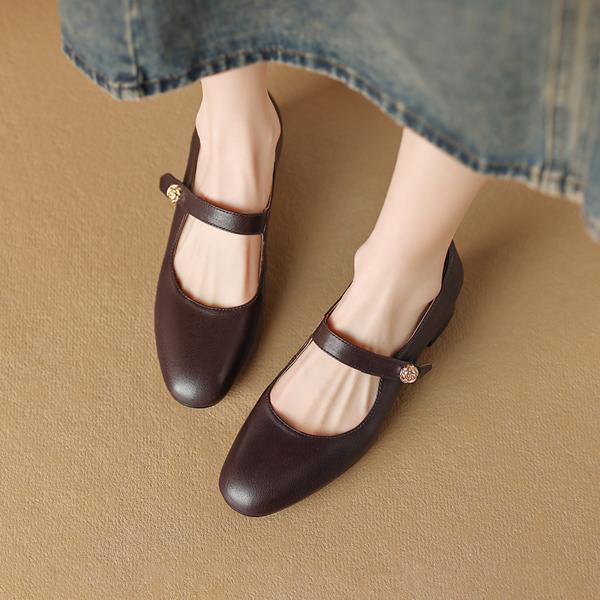 Elegant Handcrafted Leather Women's Shoes with Luxury Quality(Edamaijia81789F)