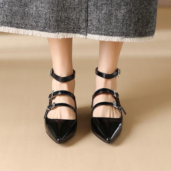 Handcrafted Luxury Leather Women's Shoes: Exquisite Craftsmanship and Elegance(Edamaijia81758F)