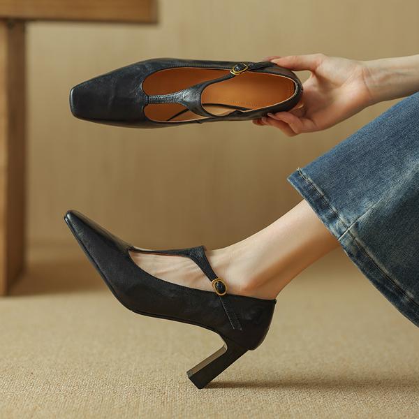 Handcrafted Genuine Leather Women's Shoes: Luxurious Elegance and Craftsmanship(Edamaijia9320F)