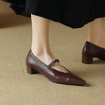 Exquisite Handmade Leather Women's Shoes, Elegance Redefined(Edamaijia82028F)